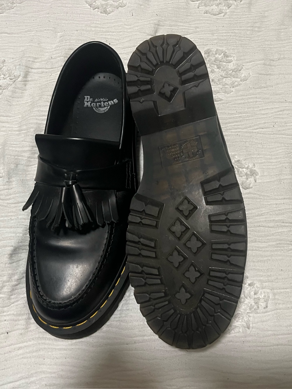 Dr. Martens Adrian Quad Men's Black Tassel Loafers - Picture 2 of 5